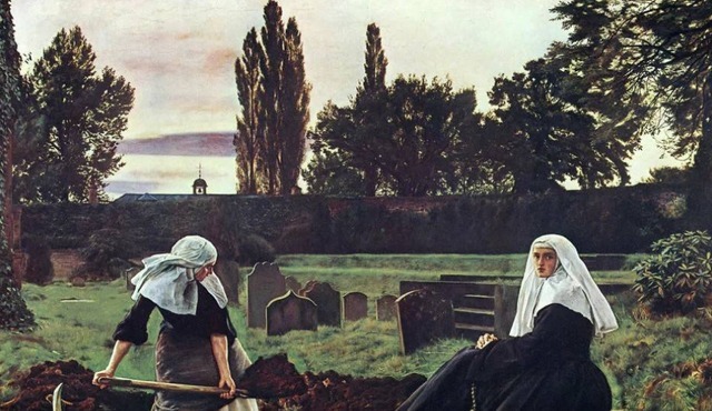 玛丽安娜#《溪谷休息地》是米莱的名作,这幅画充满哲理,让人正视生死问题