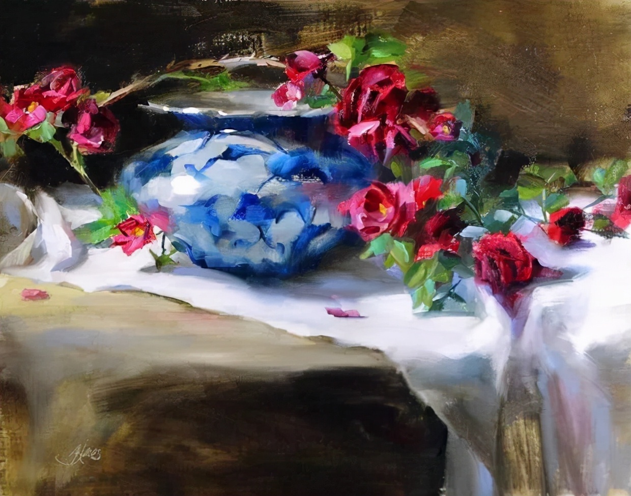 布莱斯@艺术家布莱斯油画里的色彩情感,表现在每一笔的展现