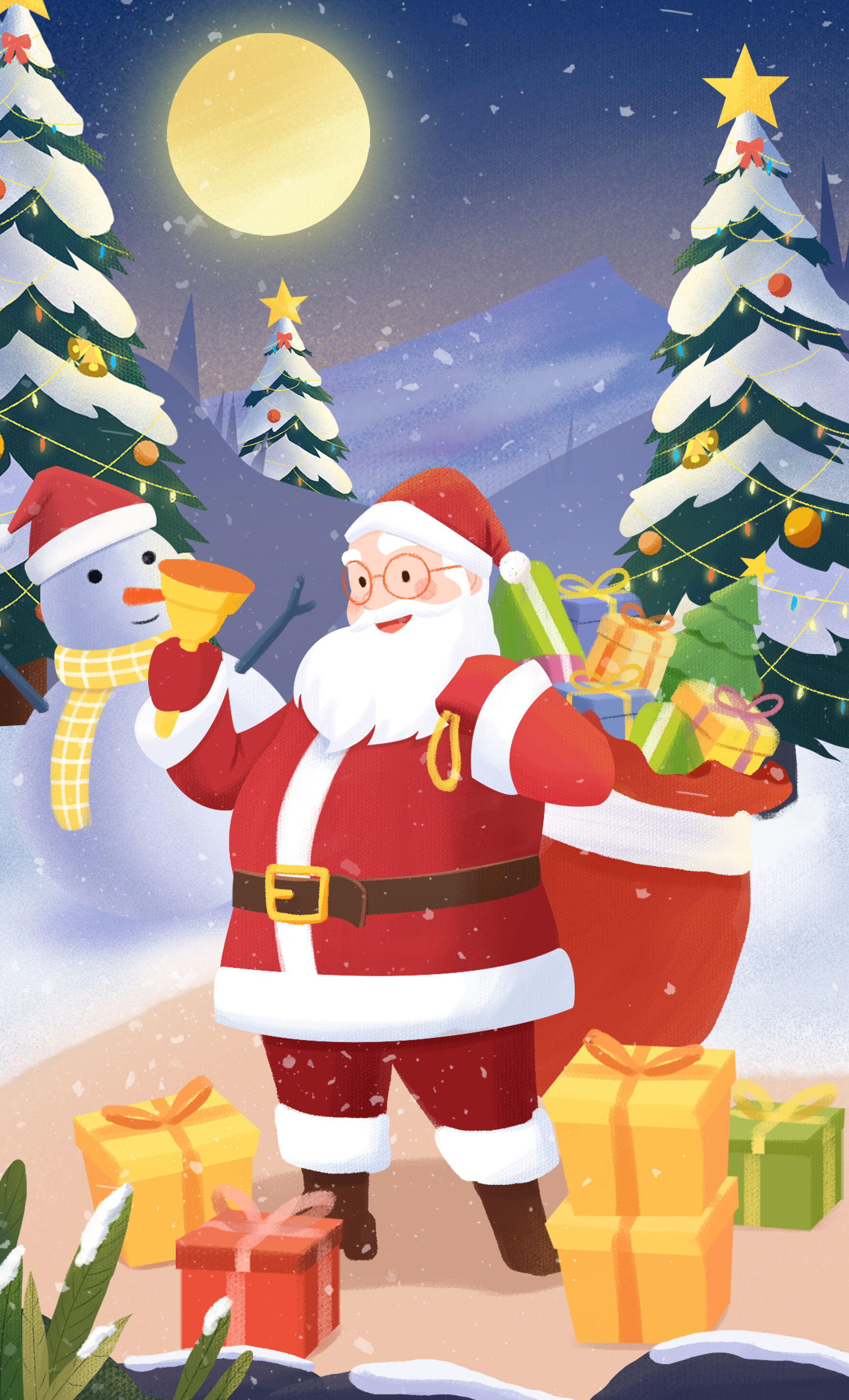 圣诞手机图,发给朋友吧!好看的祝福,还可以当屏保呦! ???