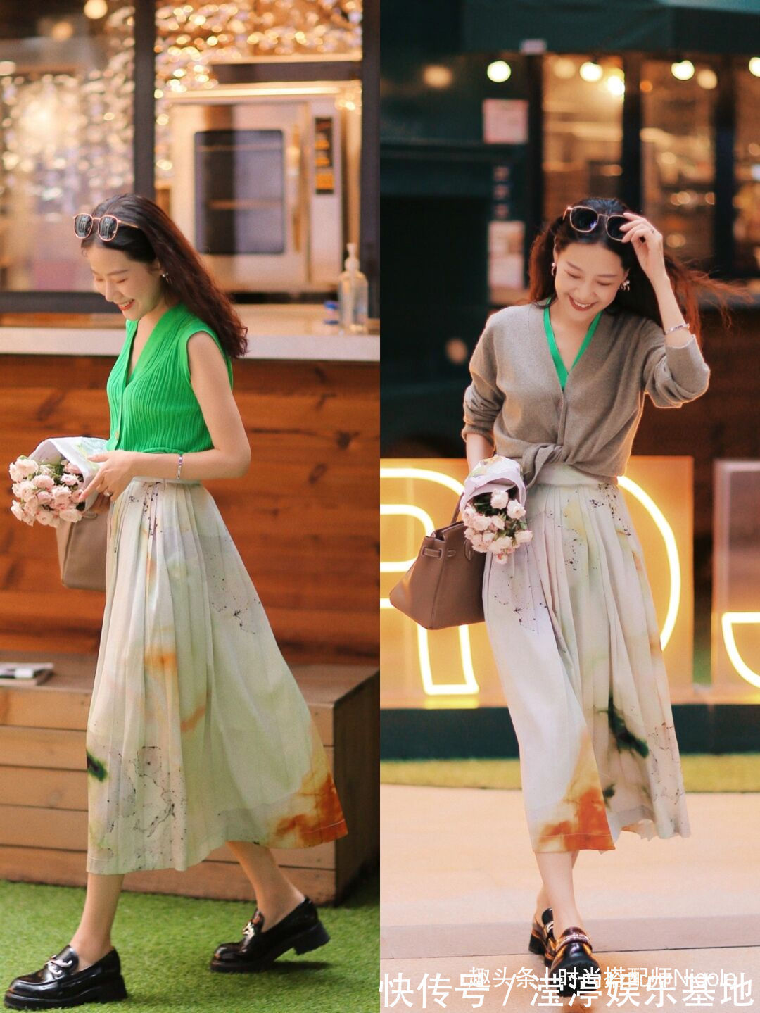 nicole 今秋火了一种穿法:叫“毛衣+毛衣”,温暖又时髦,谁穿谁美