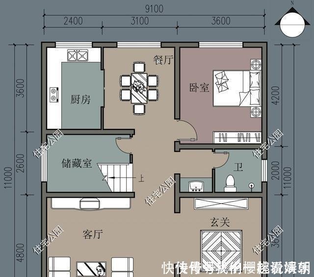 来平|宅基地占地100来平,农村建房就看这3套户型,省钱实用