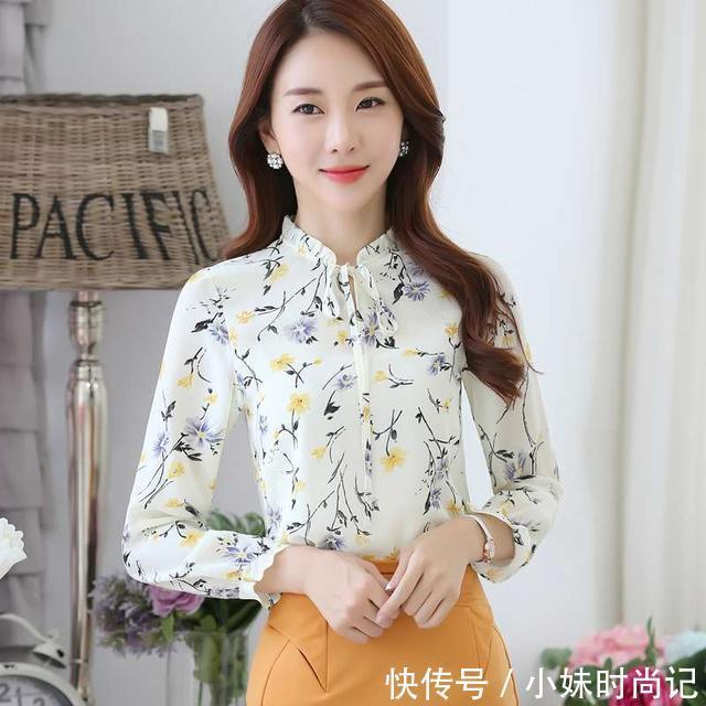 气质|适合气质女性穿的雪纺衫,上身立显优雅感