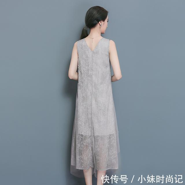 小蛮腰 无袖连衣裙最是舒适清爽,做优雅女人就穿它