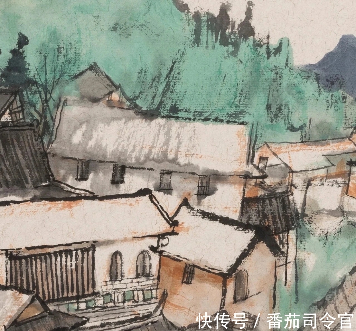 写意山水画|林容生一组写意山水画,每张都带高清局部,看清线的造型