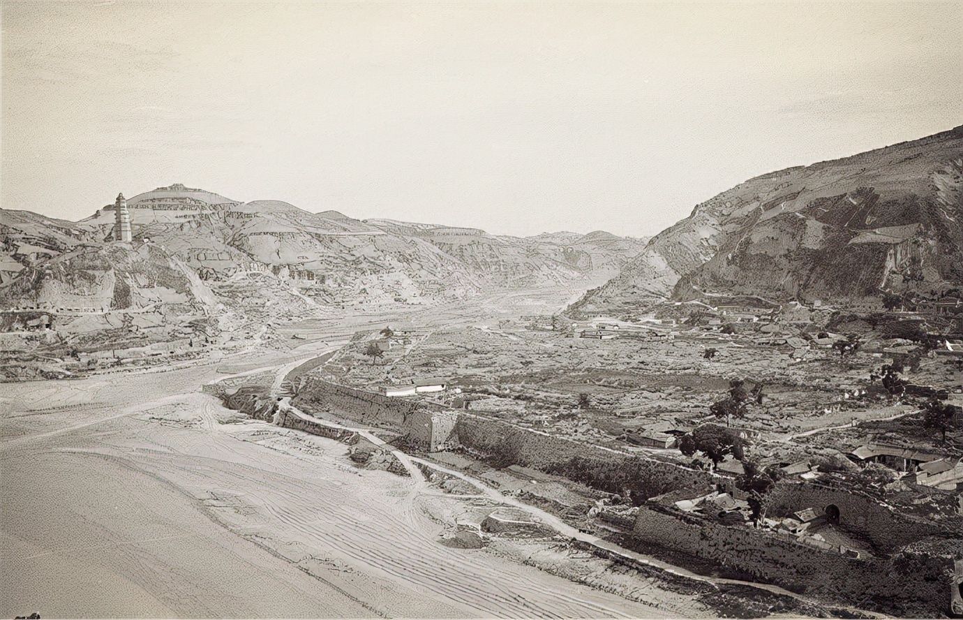 宝塔山|1944年陕西省延安市老照片