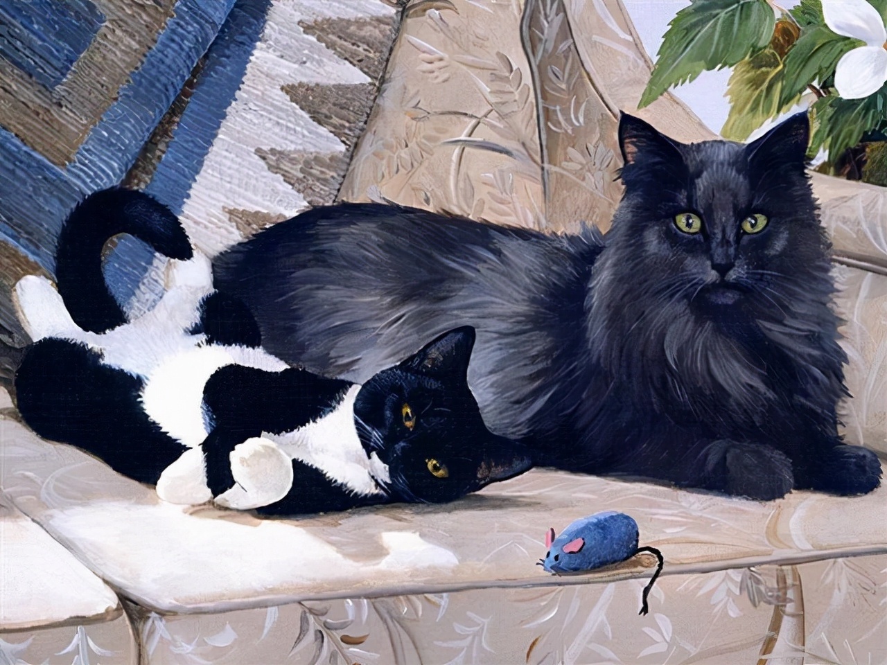 LUCIE@艺术家 LUCIE BILODEAU 画笔下的猫咪系列油画精致的实在太可爱了