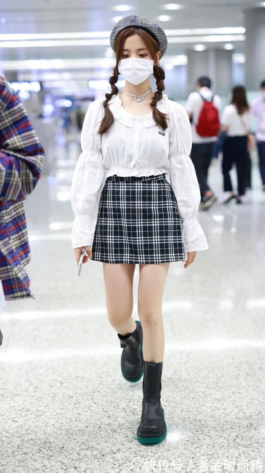 半身裙|格纹短裙真是“百搭单品”,复古时髦又减龄