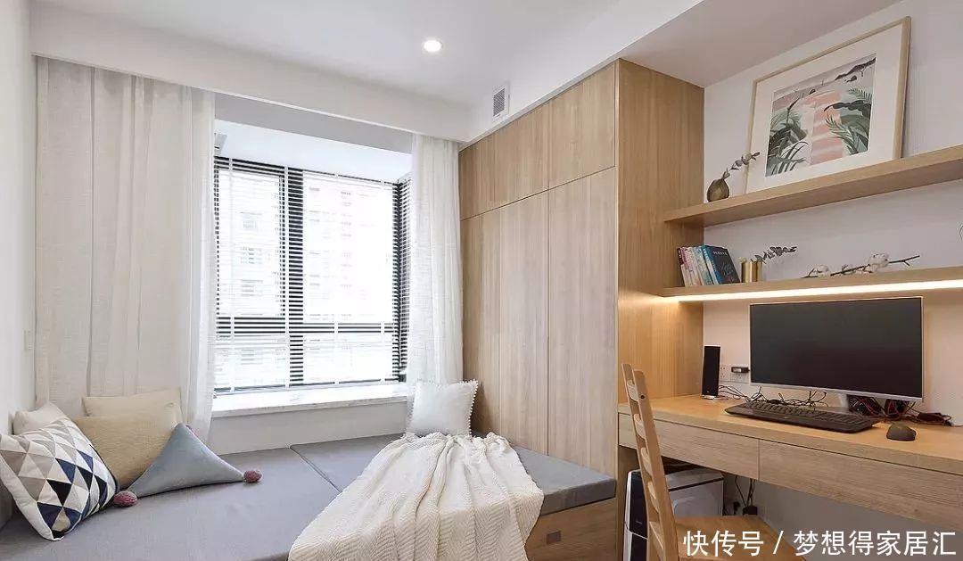 书桌|小卧室不要再买床了,这样装既漂亮又省空间,效果真不错!
