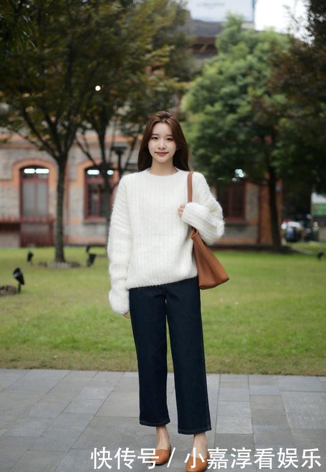 毛呢|入冬后别总穿阔腿裤,最近流行的“毛呢裤”,时尚保暖又遮肉