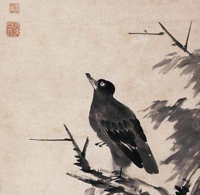 过来人!八大山人画了一只鸟,眼神忧郁,放大10倍,看懂的:都是过来人