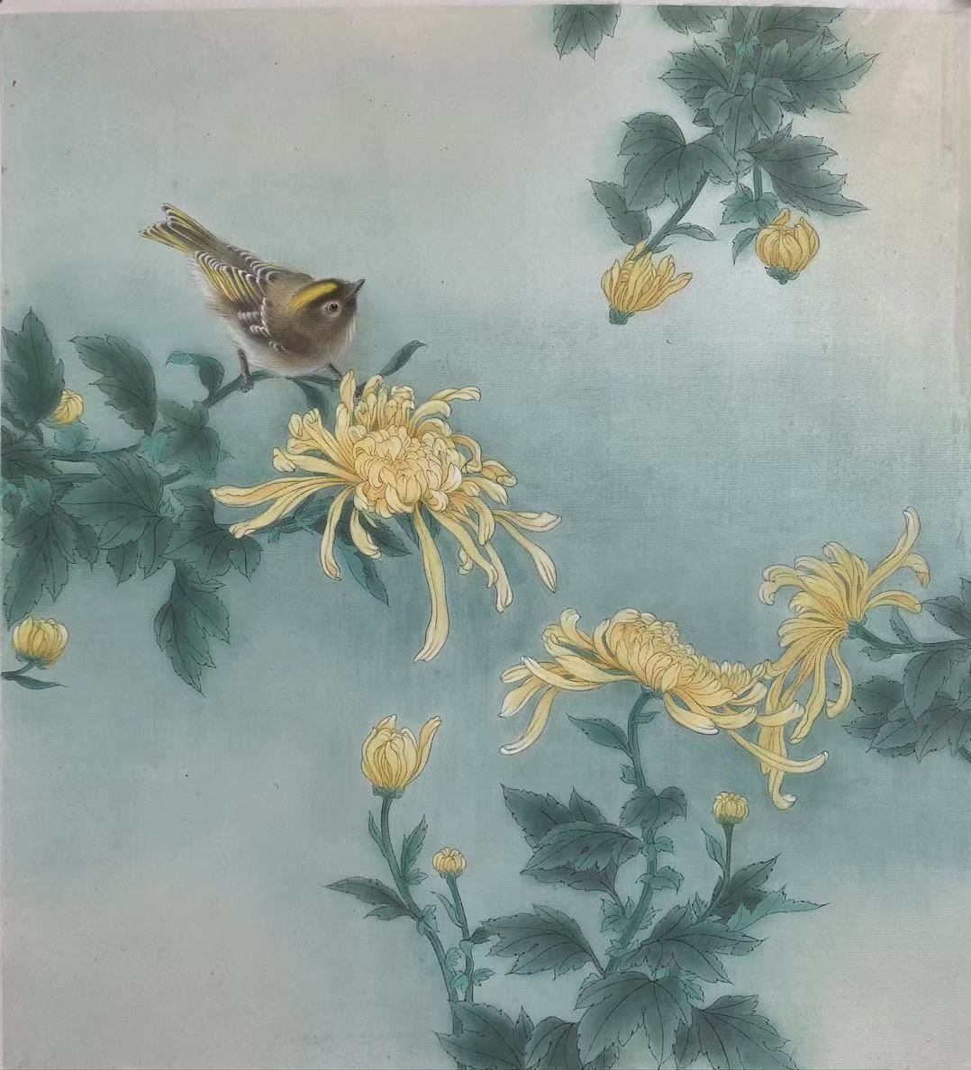 花鸟画|十年，这位上海画家画了100幅花鸟图，与花博会的鸟语花香交相辉映