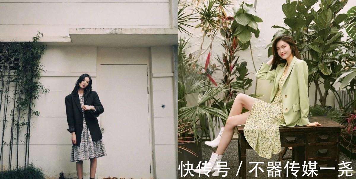 模板|早晚温差大，穿裙装+外套最合适！这几种模板，可以直接套在身上