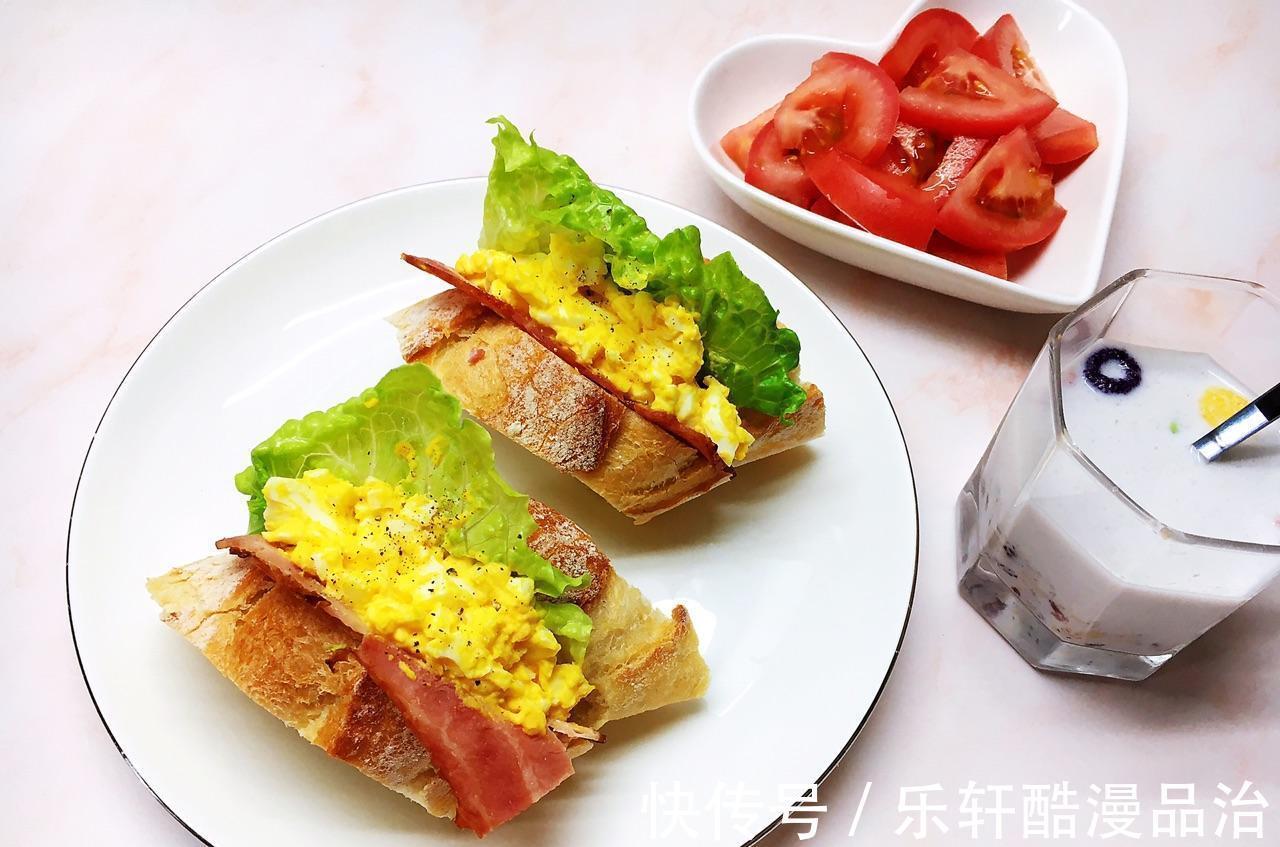 元气满满|清爽解腻的法棒鸡蛋餐包，好吃美味，营养健康