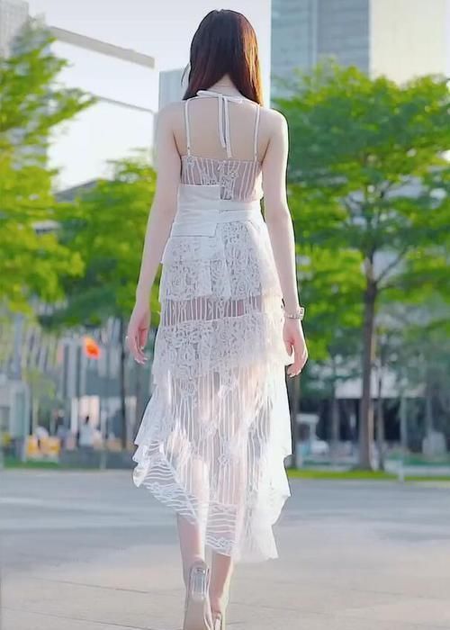 一身|一身清凉十足的吊带裙, 很甜很小清新
