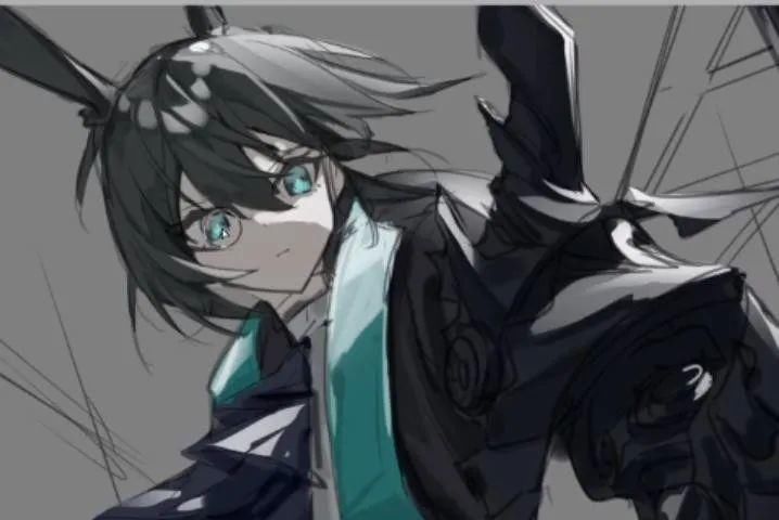  米娅|54张步骤图，带你绘制一个帅气的伪厚涂阿米娅