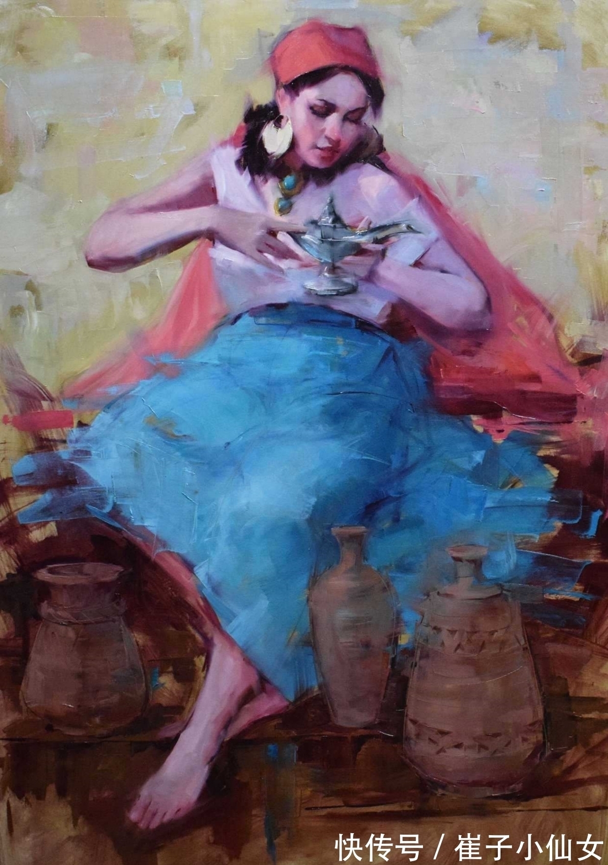 库里@用画笔展现东方魔力的女艺术家——库里和她的女性题材画作