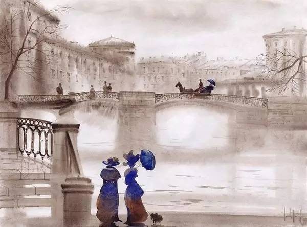 喜欢|诗一样美的俄罗斯水墨画,你也喜欢吗?