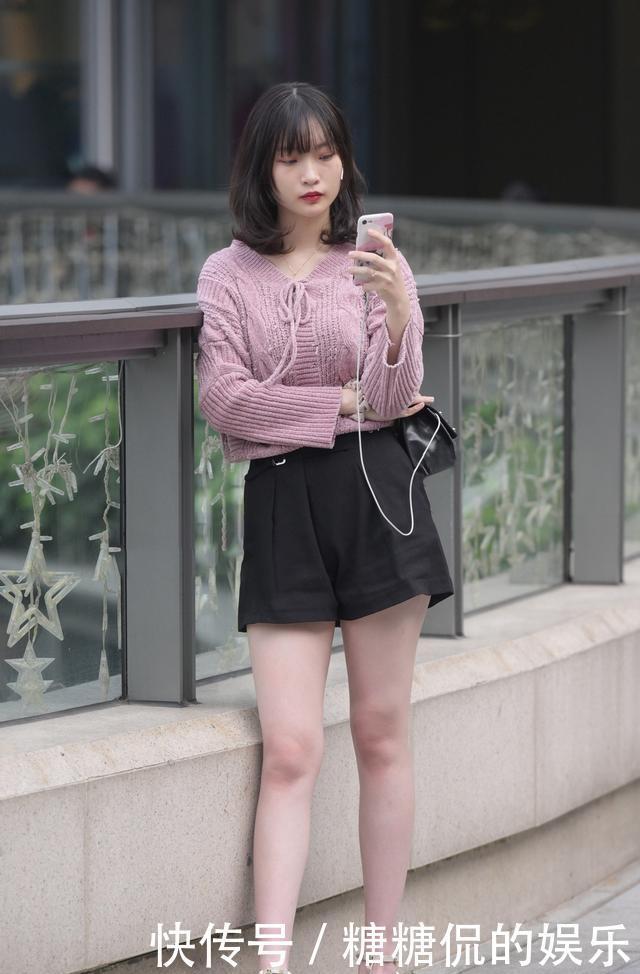 配饰|黑色性感短袖搭配黑色性感短裤,搭配更好看,高腰的设计