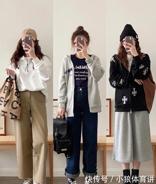 卫衣 这才是小个子该有的“显高穿搭”，早秋流行这样穿，好看又时髦！