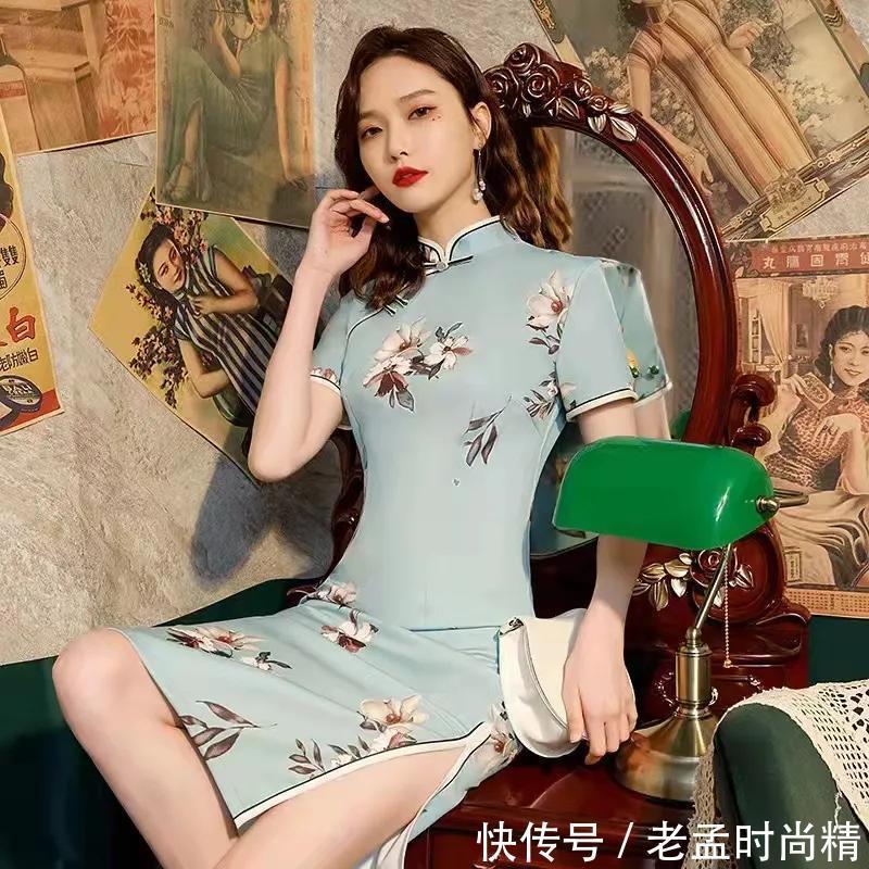 旗袍裙 比包臀裙还火的旗袍裙,时髦简约又不失复古,提升气质又赚回头率