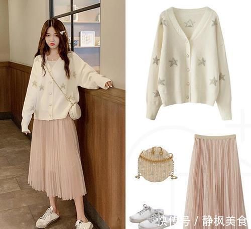 春季的穿搭里少不了舒适百搭的针织开衫，轻松打造简约洋气日系风