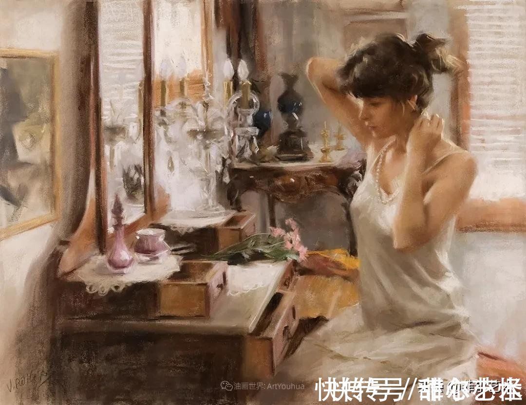 罗梅罗!婀娜多姿,美丽动人~西班牙画家维森特·罗梅罗·雷东多油画欣赏