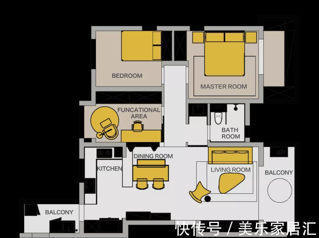 屋主|90㎡三室复古风装修,半墙打破“暗”房设计,大户型既视感