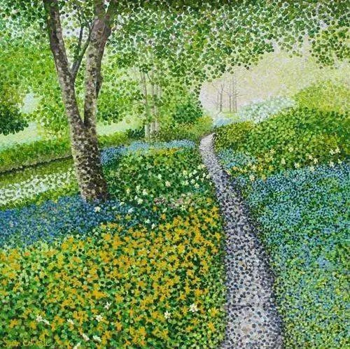 l她的画只用点,点了11年,点出了美到窒息的花园!