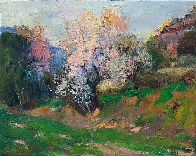 向日葵|西班牙画家维拉诺瓦 调色刀下的笔触,色彩俱佳!