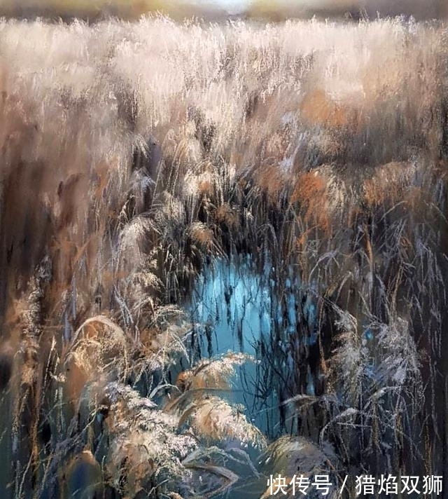 粉画#他可以赋予花卉作品不同的质感,那种柔和自美,赏心悦目!