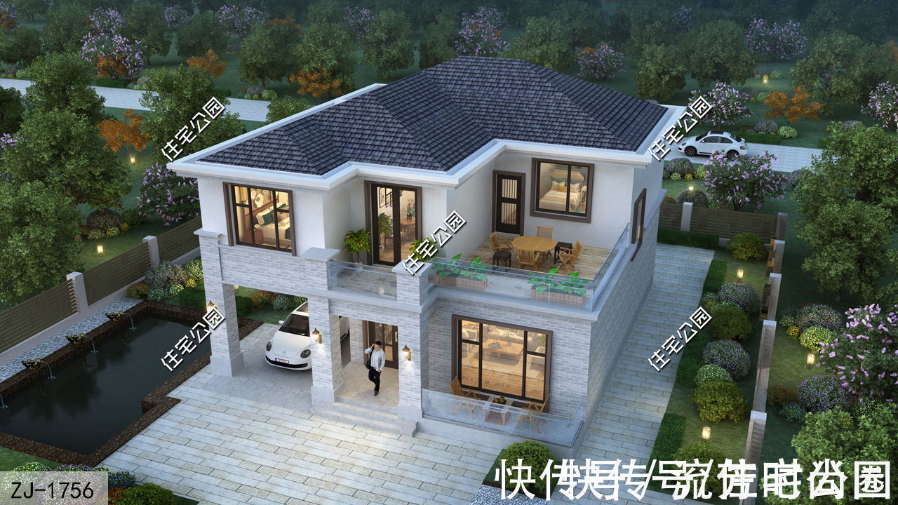 户型|4室2厅占地140平,农村盖一栋这样的二层小别墅,经典又实用