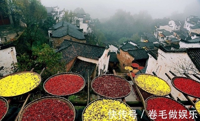 农作物|位于江西上饶的村庄，距今已有500多年历史，每到秋季风景美如画