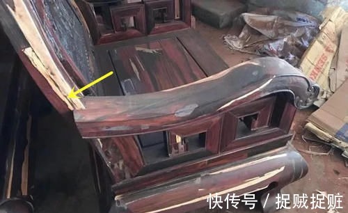红木|20万买的红木沙发,才发现整个沙发用碎料拼接,跟独板比差远了