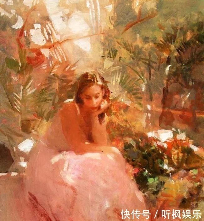 瓦伦西亚$西班牙艺术家尼迪亚笔下的女人,美得像花一样尽情地绽放