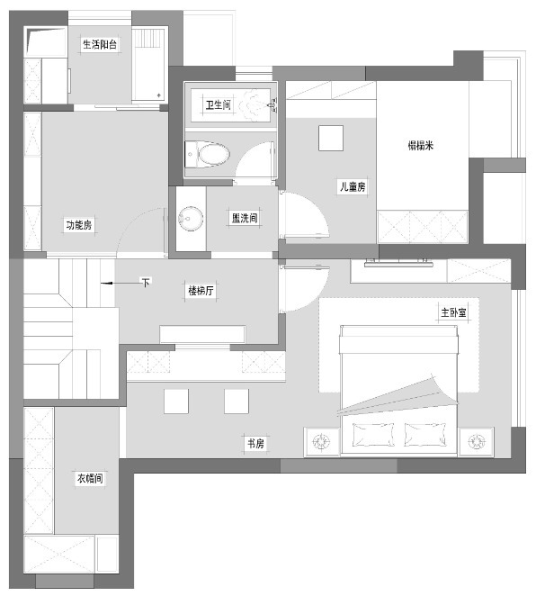 四居室|110平现代风四居室，均衡空间硬朗温馨得气息既简约又惊喜