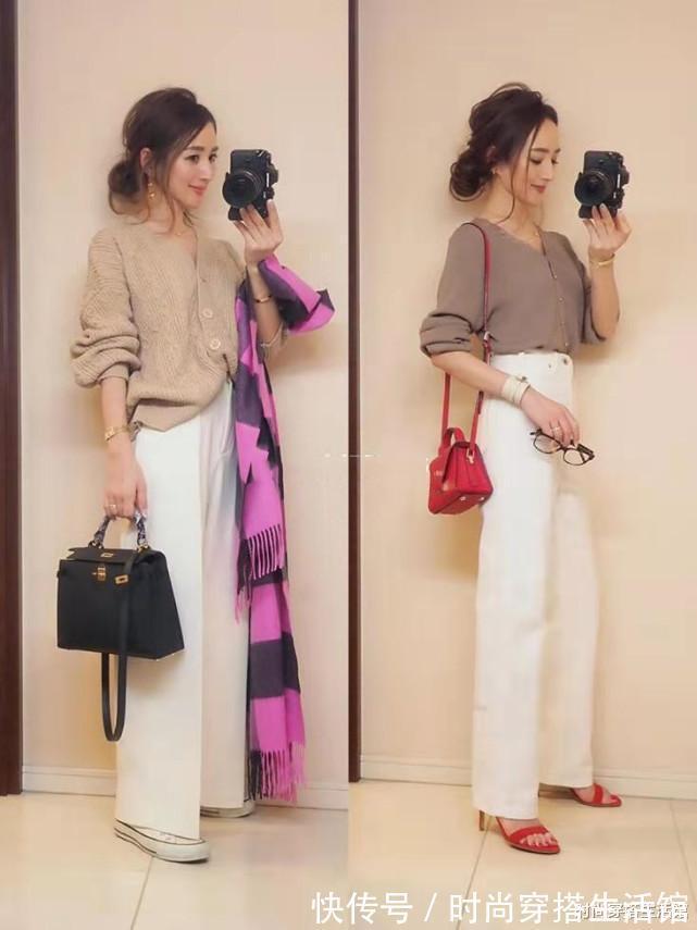 裙子|只要“2条裤子和裙子”,就能搭出不同风格,她是如何做到的?