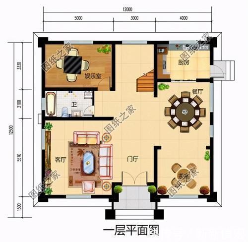 卫生间|农村三层楼房户型图,户型方正舒适,看完赶快收藏图纸