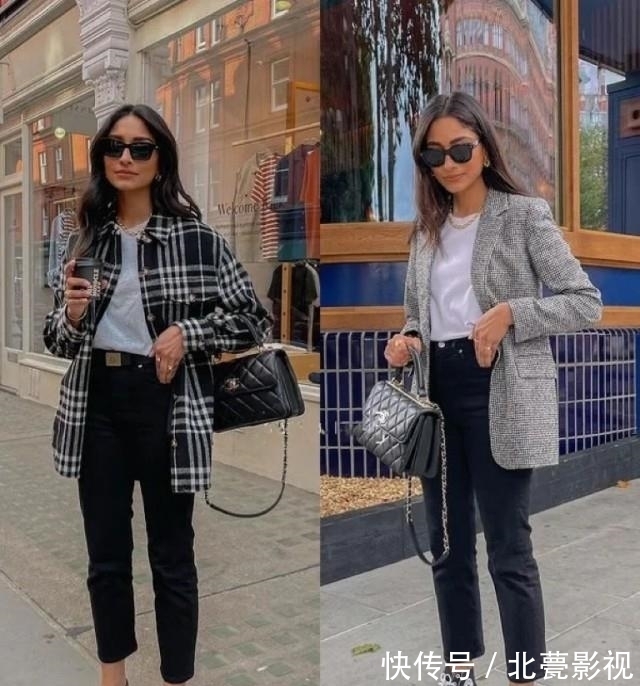 深灰色|早秋最时髦的配色:“浅灰+深灰”,气质高级,谁看了不说一声绝