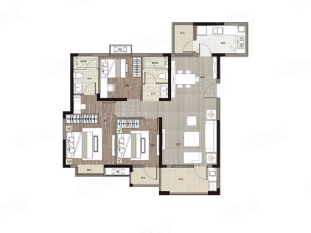 业主|120平高级灰现代三居室理性优雅且轻奢大气,造就美与静谧感