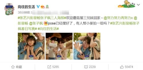 继黄磊何炅老友记海报，兄妹三人海报出炉，张子枫颜值越来越好看