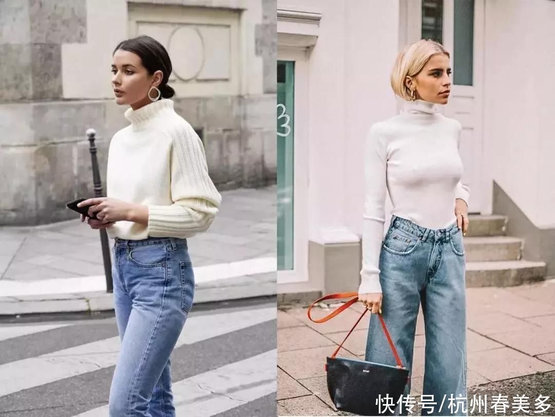 毛衣流行这么塞，修饰腿型还显高5cm