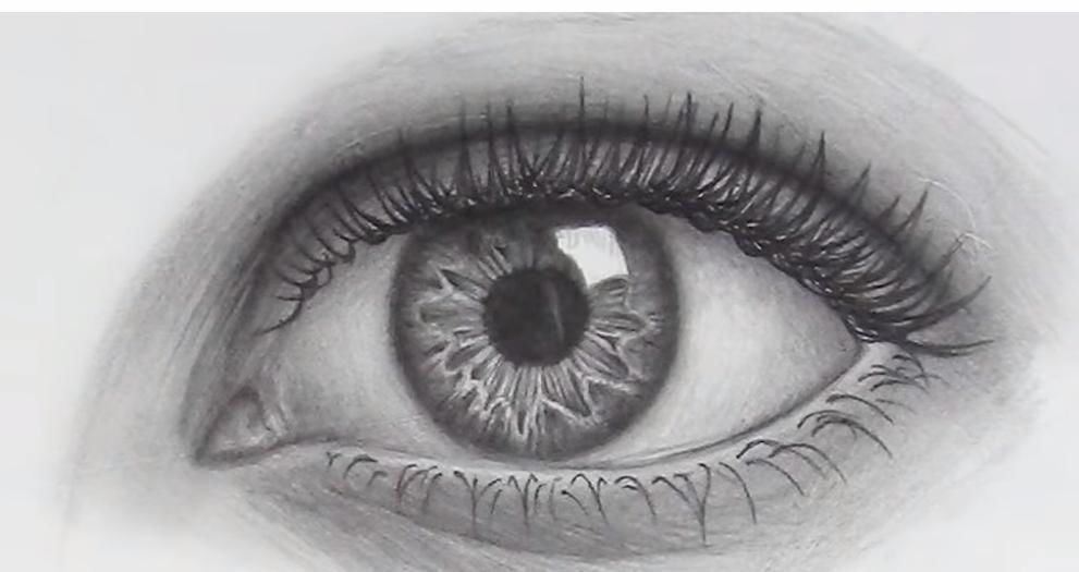 纹理@学画素描:逼真的眼睛怎么画?掌握好这几个步骤,一学就会!