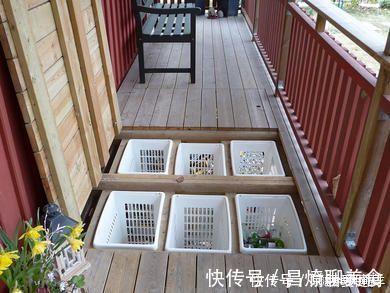 储物空间|以后阳台就学他这样装,抬高30公分,做个甲板地台,啥都能塞里面