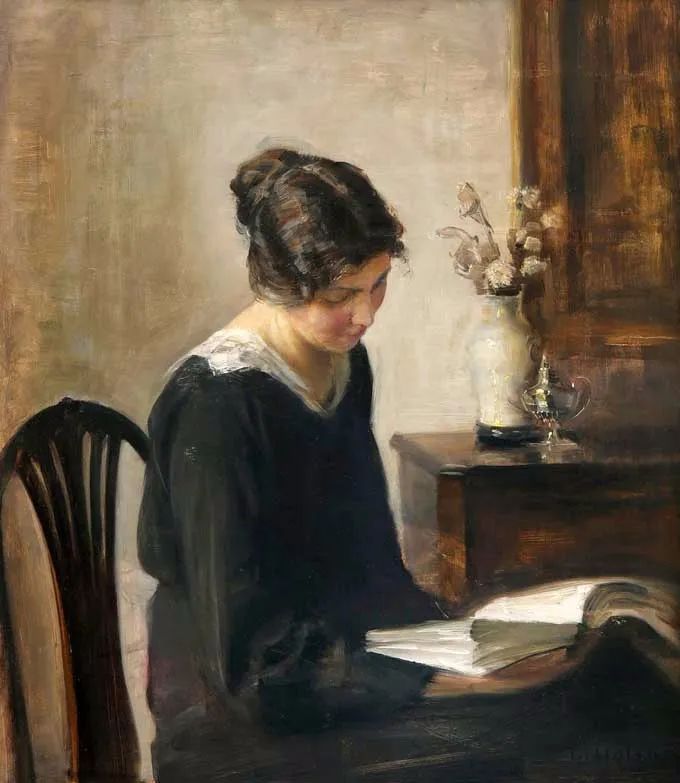 画家|读书的女人最美丽，那一刻全世界都安静了
