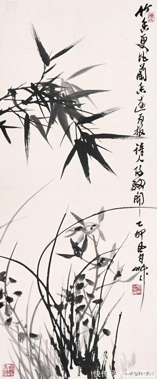 兰竹图$蒋凤白先生笔下的兰竹图:画竹凛劲节 画兰挹清芬