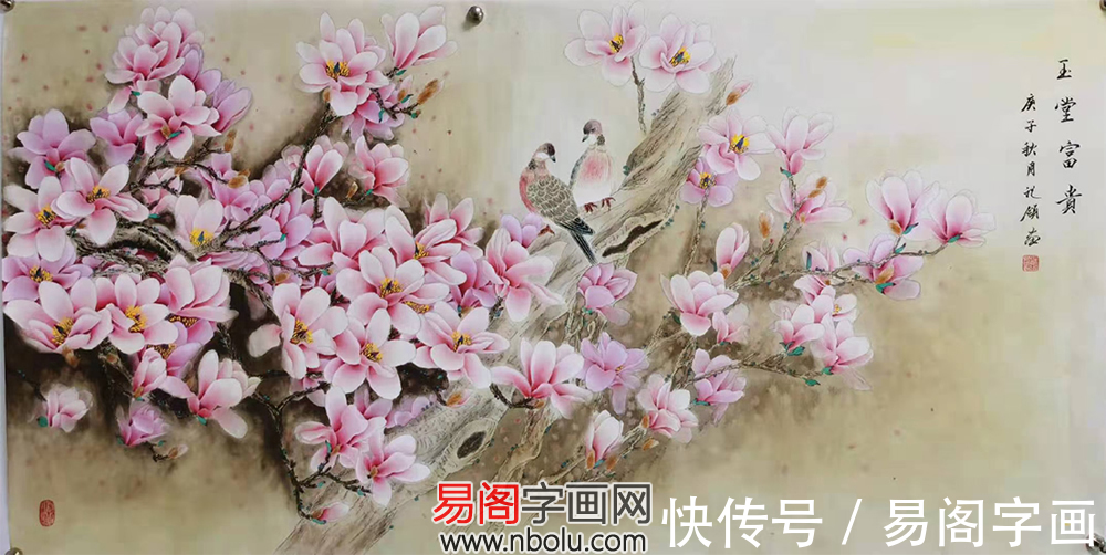 工笔重彩花鸟画!胡记领 工笔重彩花鸟画中的王者