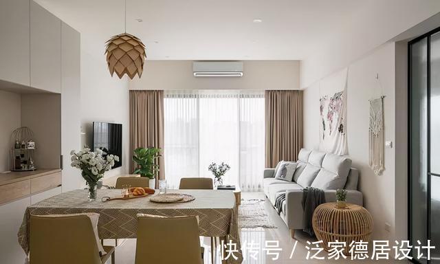 客餐厅|118㎡美居柔雅纯净，氛围温馨精致