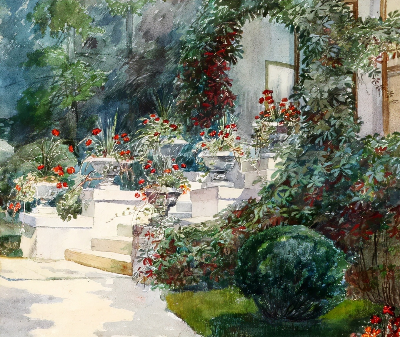 爱雨果!奥地利艺术大师,爱雨果·查勒蒙特的油画作品很清新自然!