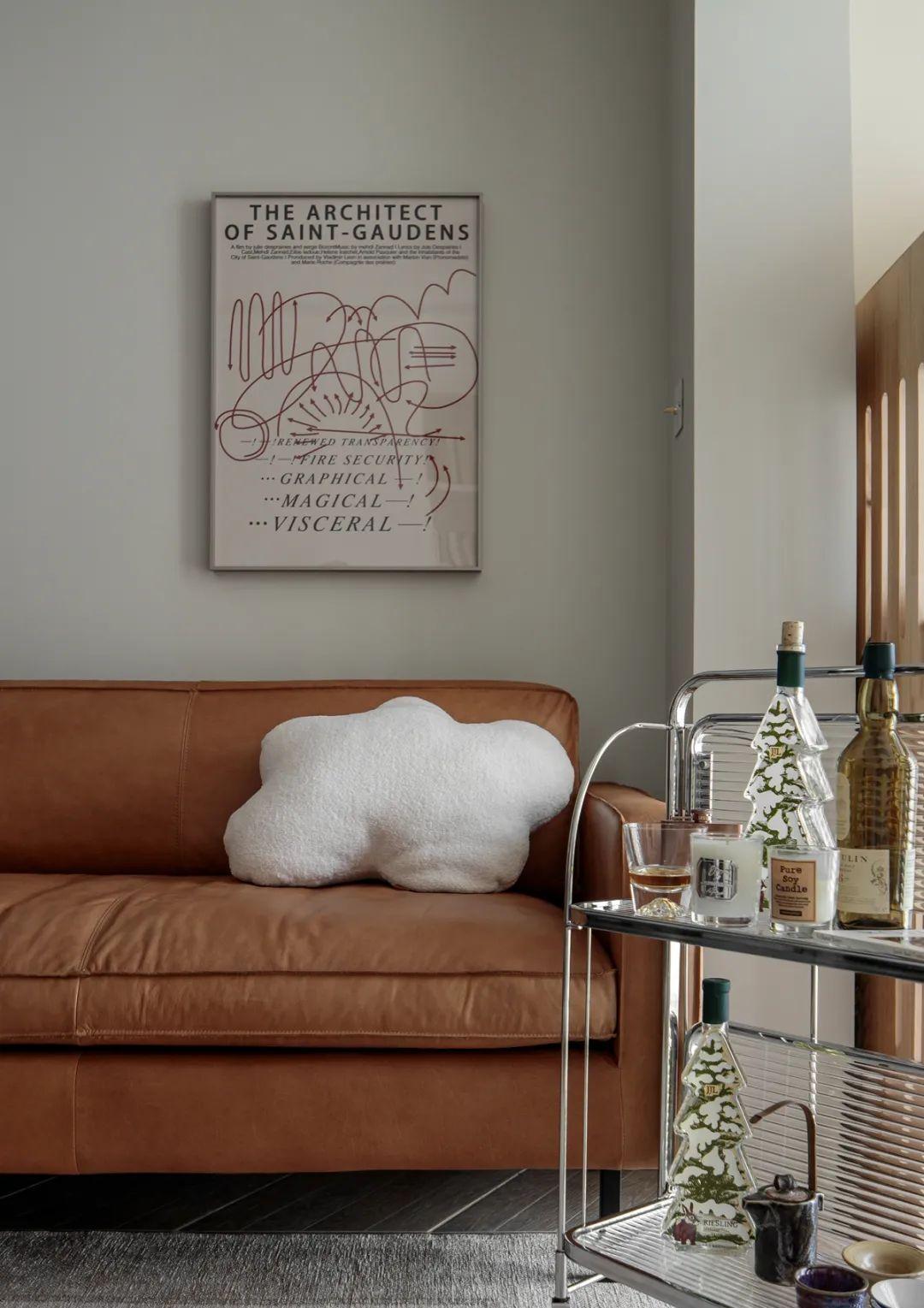 屋主|79平米混搭风格,客厅的壁炉电视墙,书房的隐形床,都是大制作!