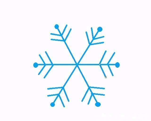 蓝色|雪花怎么画?按照这个画法,蓝色可爱的雪花就画出来了,快学学吧
